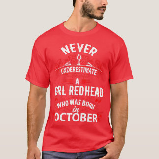10月に少女の赤毛を甘く生まれ見ない Tシャツ