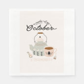 10月に思い出す スタンダードランチョンナプキン (正面)