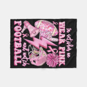 10月に我々の衣服ピンクと時計フットブレストカ フリースブランケット (正面(横))