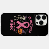 10月に我々の衣服ピンクハロウィーンの胸 Case-Mate iPhoneケース (裏面 (横))