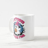 10月に我々は衣服ピンクかわいい幽霊ハロウィーン コーヒーマグカップ (正面左)