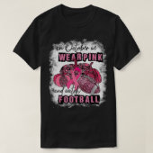 10月に我々は衣服ピンクとサッカーの胸を見る Tシャツ (デザイン正面)