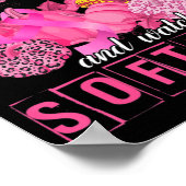 10月に我々は衣服ピンクとソフトボールの胸を見る ポスター (角)