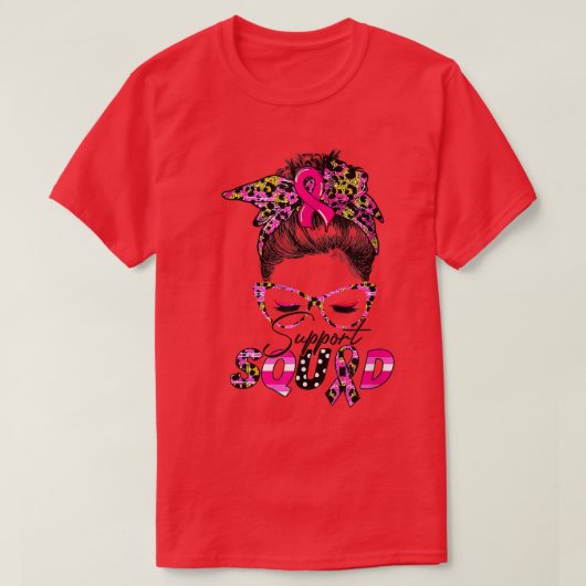 10月に我々は衣服ピンクのメッシーパン乳癌Aw Tシャツ (デザイン正面)