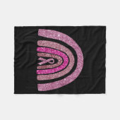 10月に我々は衣服ピンクのレインボー乳がん戦争 フリースブランケット (正面(横))