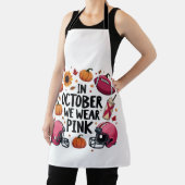 10月に我々は衣服ピンクの乳がんサッカー エプロン (インサイチュ)