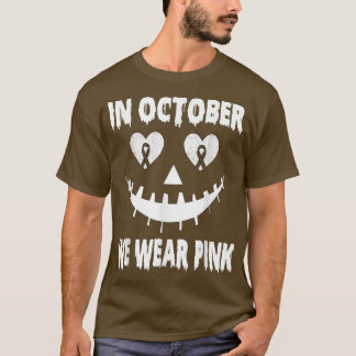 10月に我々は衣服ピンクの乳がんジャックランタン Tシャツ