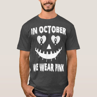 10月に我々は衣服ピンクの乳がんジャックランタン Tシャツ