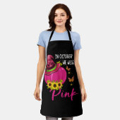 10月に我々は衣服ピンクの乳癌ピンクのカボチャ エプロン (着用した状態)