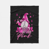 10月に我々は衣服ピンクの格言乳癌を認識 フリースブランケット (正面)