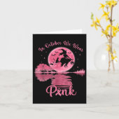 10月に我々は衣服ピンクの魔女の乳がんhallow カード (黄色い花)