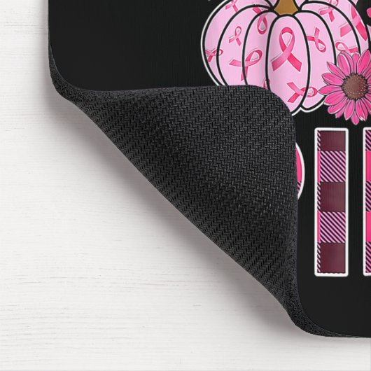 10月に我々は衣服ピンクカボチャ乳がん戦争 マウスパッド (コーナー)