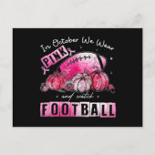 10月に我々は衣服ピンクサッカー乳癌アワ ポストカード (正面)