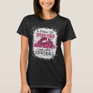 10月に我々は衣服ピンクサッカー乳癌アワ Tシャツ