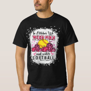 10月に我々は衣服ピンクソフトボール乳癌Awa Tシャツ