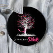 10月に我々は衣服ピンクツリー乳がんアウェレ 缶バッジ (インサイチュ)