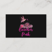 10月に我々は衣服ピンクハミングバード乳癌 名刺 (正面)