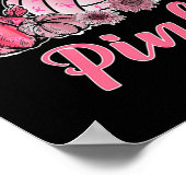 10月に我々は衣服ピンクバレーボール乳がんA ポスター (角)