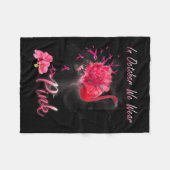 10月に我々は衣服ピンクフラミンゴ乳癌アワ フリースブランケット (正面(横))