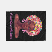 10月に我々は衣服ピンクブラック女性乳がん フリースブランケット (正面(横))