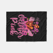 10月に我々は衣服ピンクブラック女性乳がん フリースブランケット (正面(横))