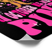 10月に我々は衣服ピンクブラック女性乳がん ポスター (角)