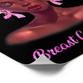 10月に我々は衣服ピンクブラック女性乳がん ポスター (角)