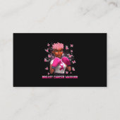 10月に我々は衣服ピンクブラック女性乳がん 名刺 (裏面)