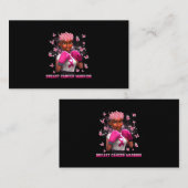 10月に我々は衣服ピンクブラック女性乳がん 名刺 (正面/裏面)