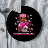 10月に我々は衣服ピンクブラック女性乳がん 缶バッジ (インサイチュ)