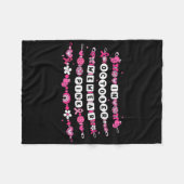 10月に我々は衣服ピンクブレスレット乳癌アワ フリースブランケット (正面(横))