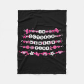 10月に我々は衣服ピンクブレスレット乳癌アワ フリースブランケット (正面)