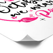 10月に我々は衣服ピンクリボンウィッチハロウィーン色 ポスター (角)