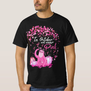 10月に我々は衣服ピンクリボンスロース乳がん Tシャツ
