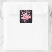 10月に我々は衣服ピンクリボン豚の乳がんA スクエアシール (バッグ)