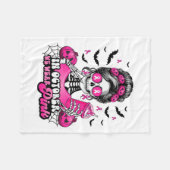 10月に我々は衣服ピンク乳がんスケルトンHal フリースブランケット (正面(横))