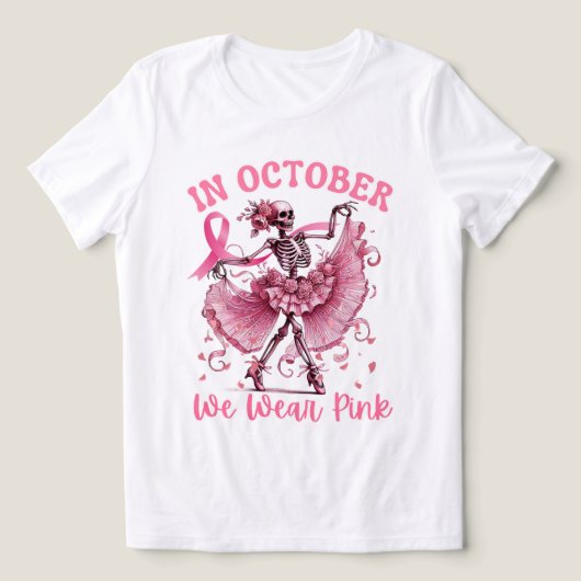 10月に我々は衣服ピンク乳がん認識度 トライブレンドＴシャツ (デザイン正面)