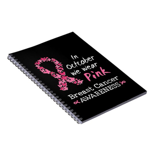 10月に我々は衣服ピンク乳がん認識度 ノートブック (右側)
