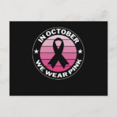 10月に我々は衣服ピンク乳がん認識度 ポストカード (正面)