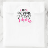 10月に我々は衣服ピンク乳がん認識度 ラウンドシール (バッグ)