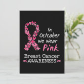 10月に我々は衣服ピンク乳がん認識度 招待状 (スタンド正面)