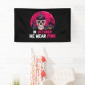 10月に我々は衣服ピンク乳がん認識度 横断幕 (インサイチュ)