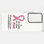 10月に我々は衣服ピンク乳がん認識度 SAMSUNG GALAXYケース (左側面)