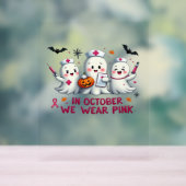 10月に我々は衣服ピンク乳がん認識度Cl アクリルサイン (ニュートラル)