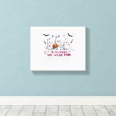 10月に我々は衣服ピンク乳がん認識度Cl キャンバスプリント (インサイチュ (ウッドフロア))