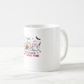 10月に我々は衣服ピンク乳がん認識度Cl コーヒーマグカップ (正面右)