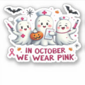 10月に我々は衣服ピンク乳がん認識度Cl シール (正面)