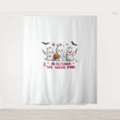 10月に我々は衣服ピンク乳がん認識度Cl タペストリー (正面)