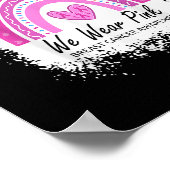 10月に我々は衣服ピンク乳がん認識度Ra ポスター (角)