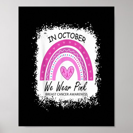 10月に我々は衣服ピンク乳がん認識度Ra ポスター (正面)